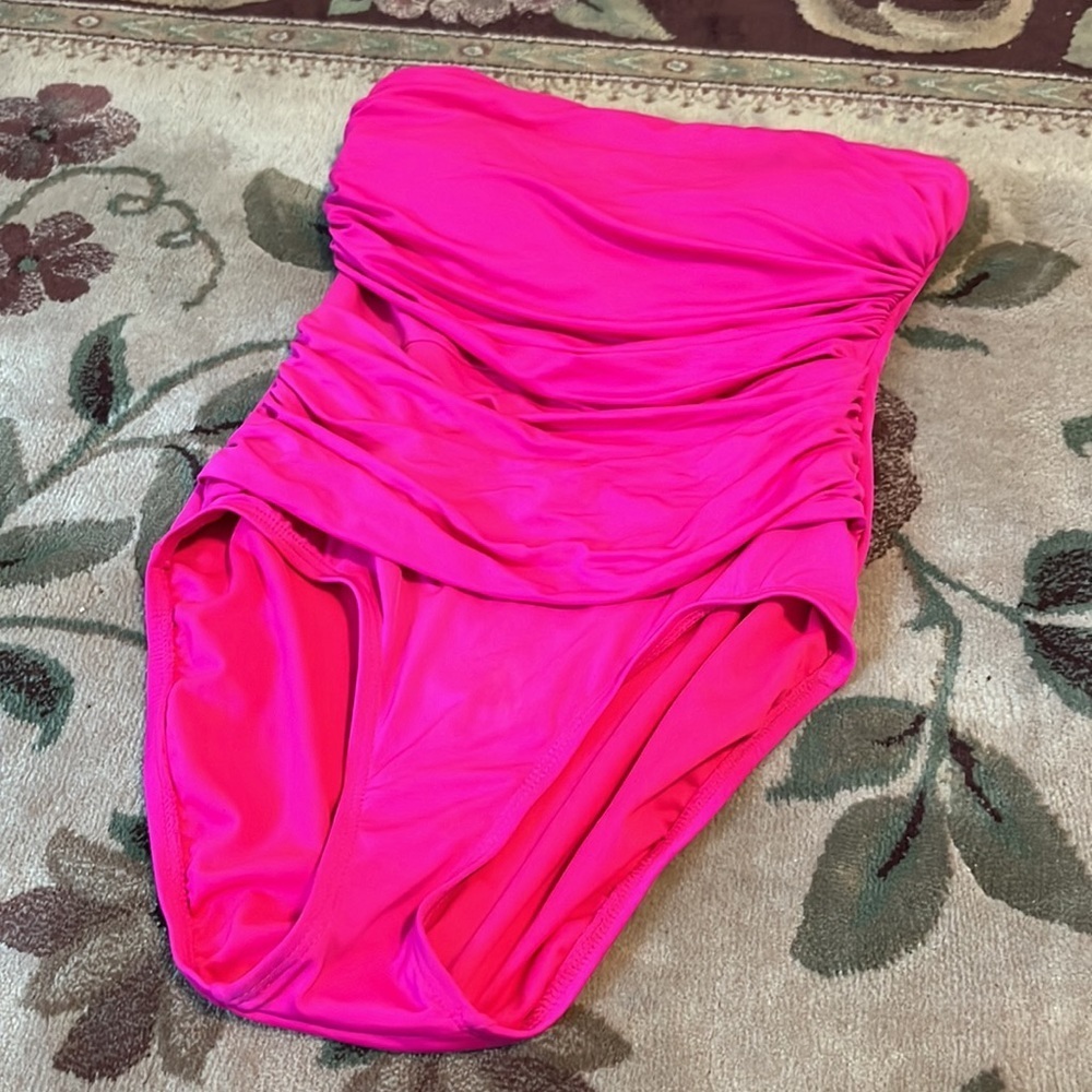 Merona hot pink one piece swimsuit